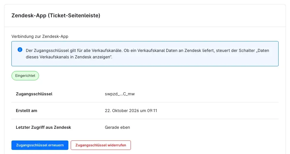 Status Eingerichtet