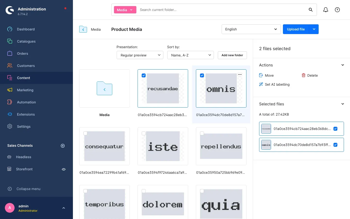 Bulk action in the sidebar