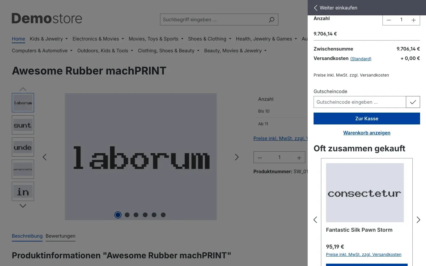 Empfehlungen als Slider in der Seitenleiste