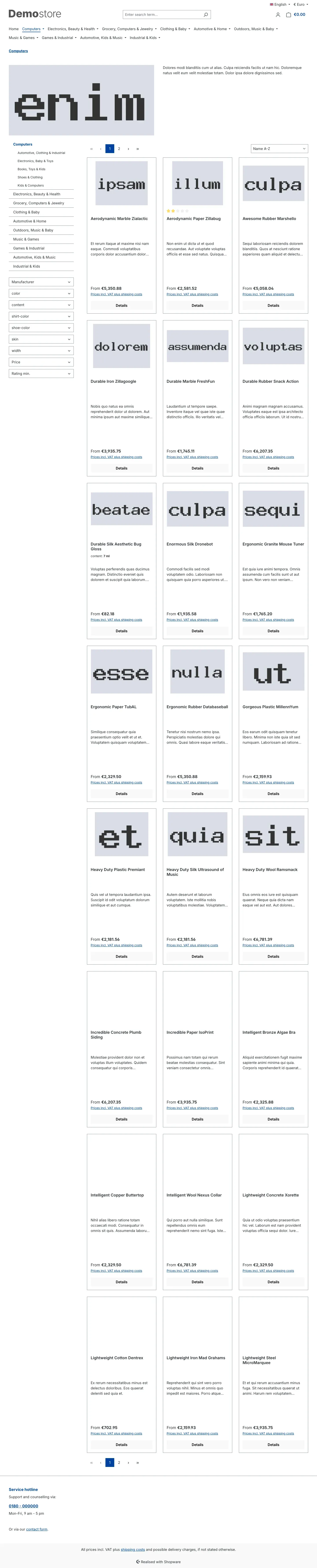 Category with visible products