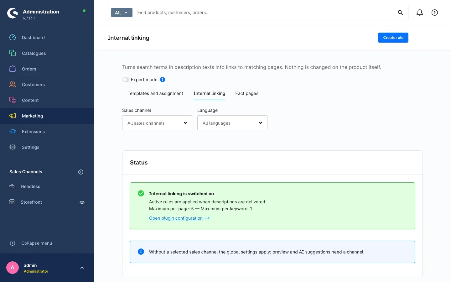 Internal linking