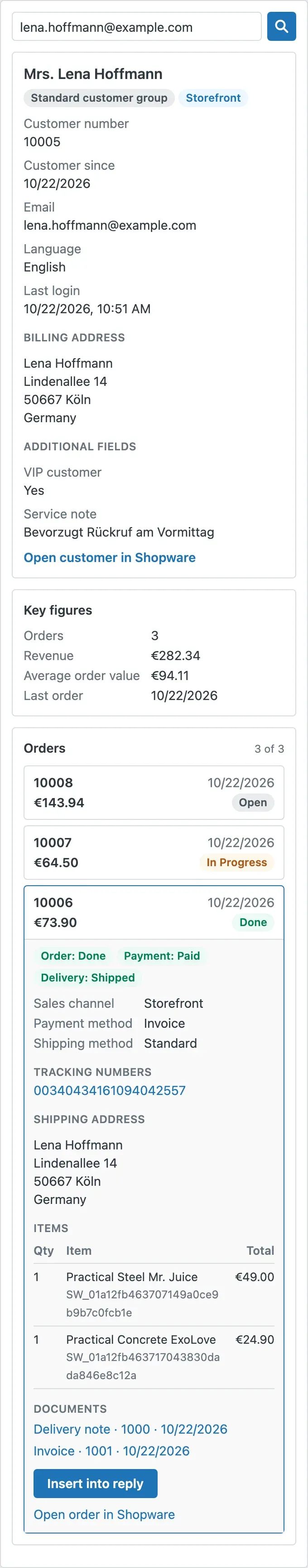 Expanded order