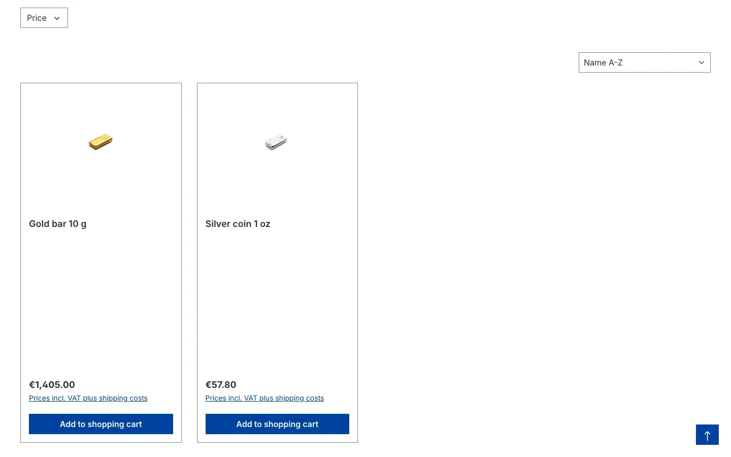 Category with calculated prices