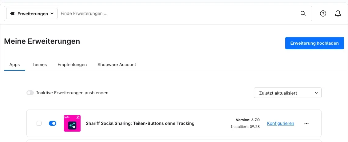 Plugin installiert und aktiviert