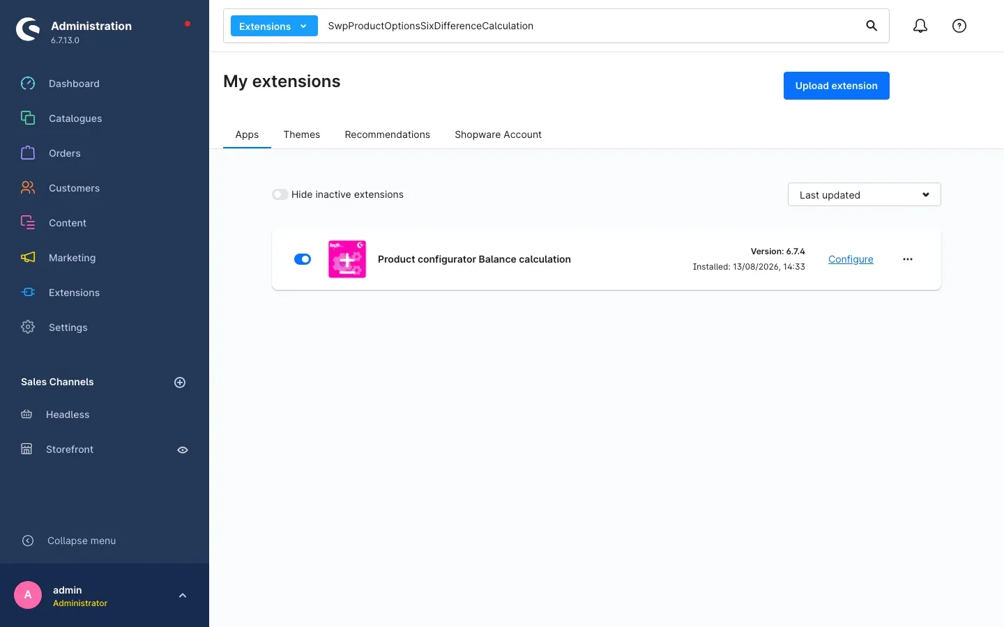 Plugin installed and active