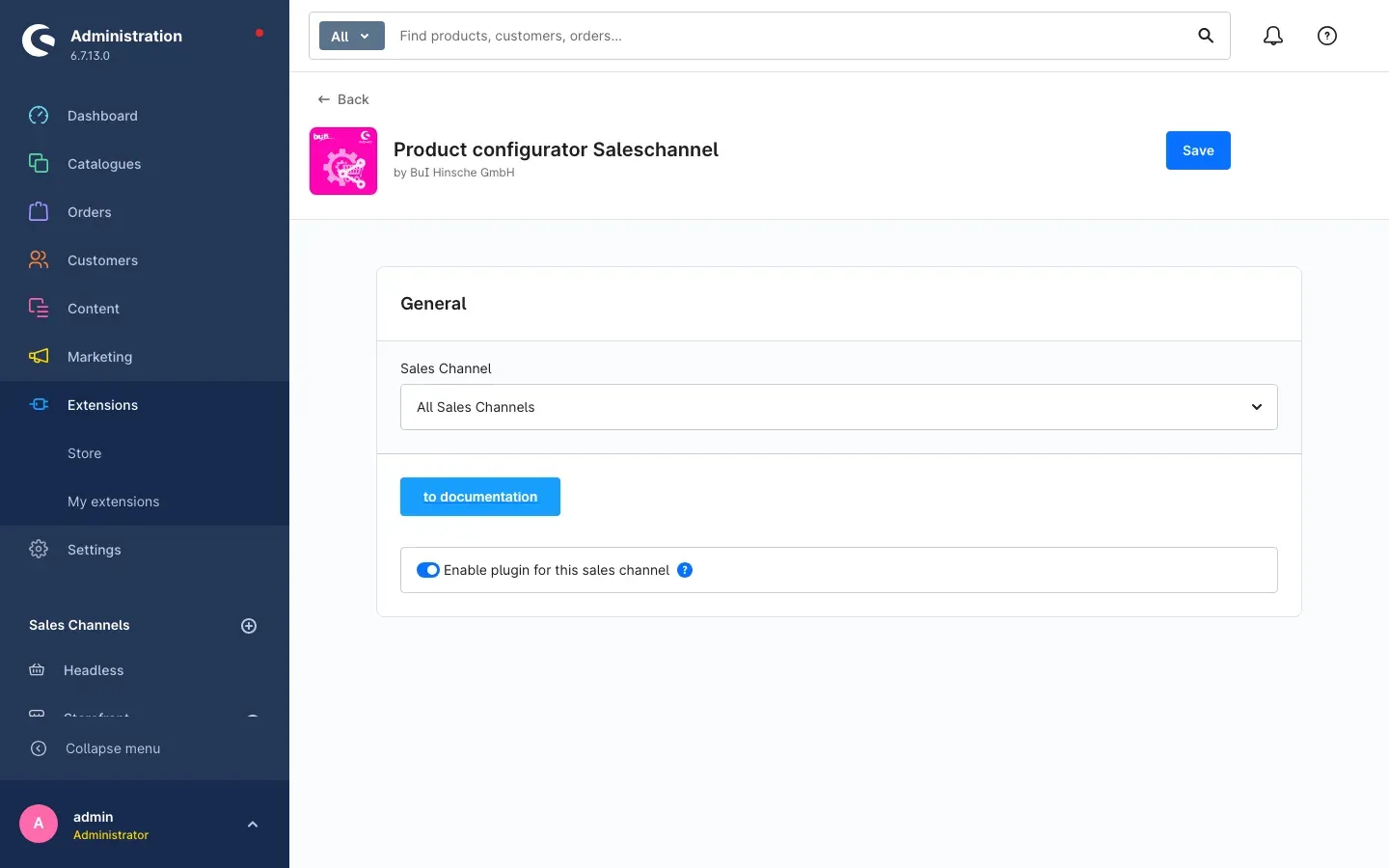 Plugin configuration