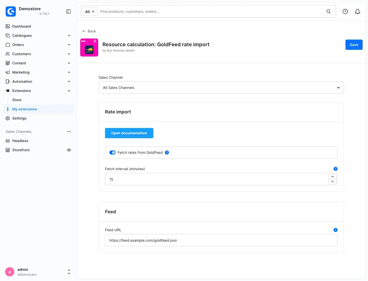 Plugin settings