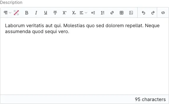 Text editor toolbar with the image icon