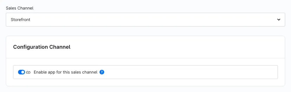 The "Configuration Channel" card