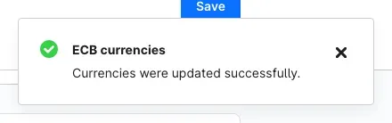 Confirmation after the manual update