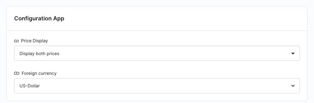 The "Configuration App" card