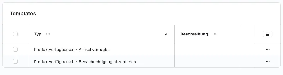 Die beiden E-Mail-Vorlagen