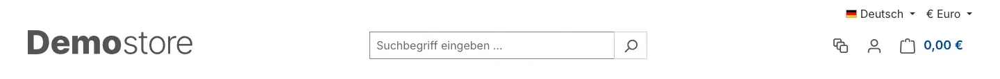 Kopfzeile des Shops mit dem Schnellkauf-Symbol links neben dem Kundenkonto