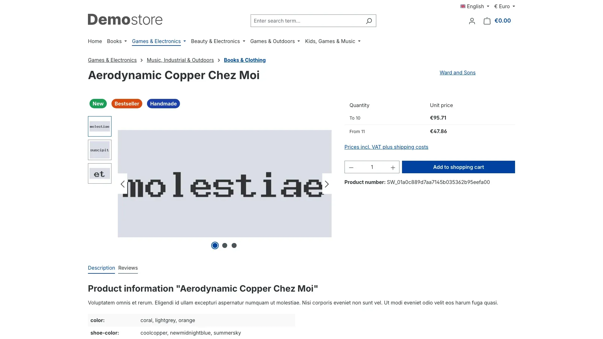 Badges on the product page