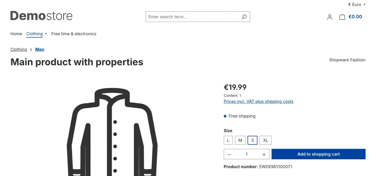 Step 5: adding a product to the cart from the product detail page