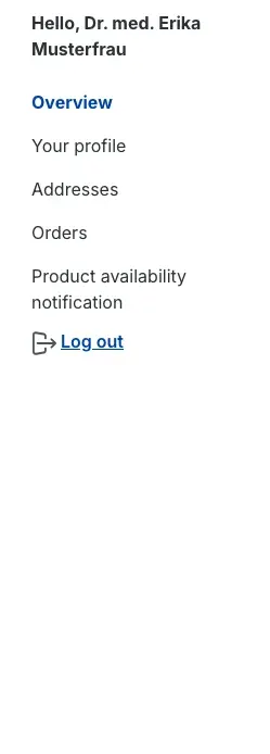 The entry in the account navigation