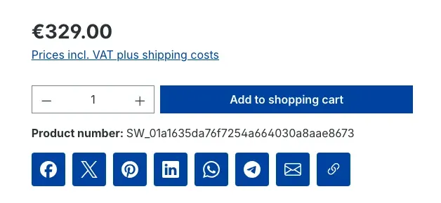 Shop colour, large buttons