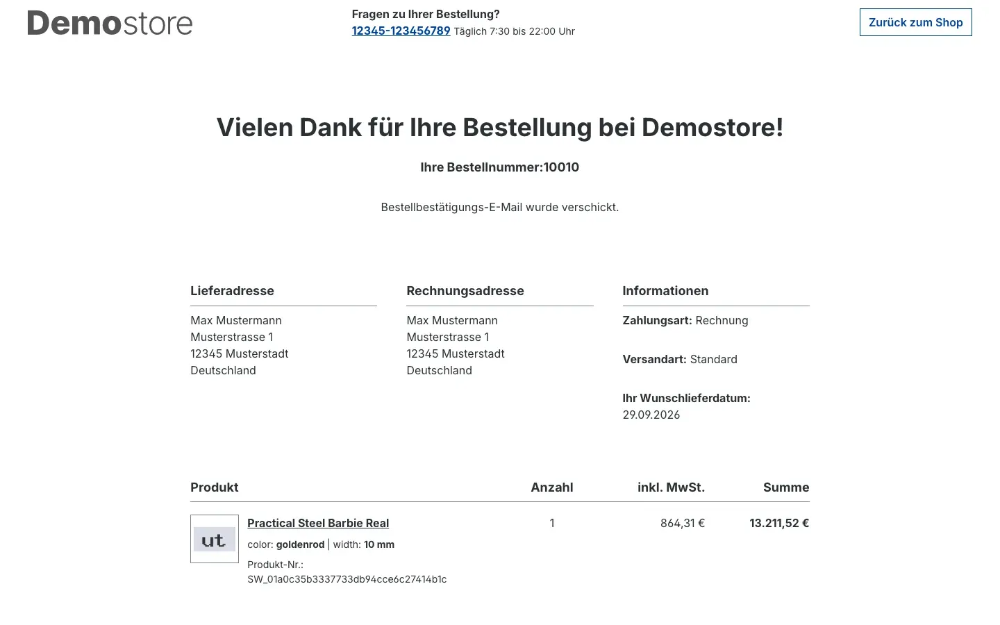 Abschlussseite