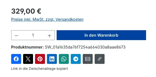 Bestätigung nach Link kopieren