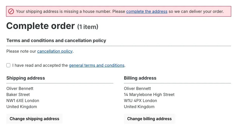 Error in checkout in "Required" mode