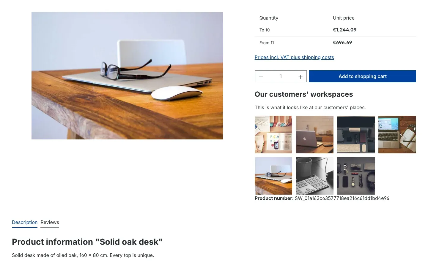 Gallery below the buy button