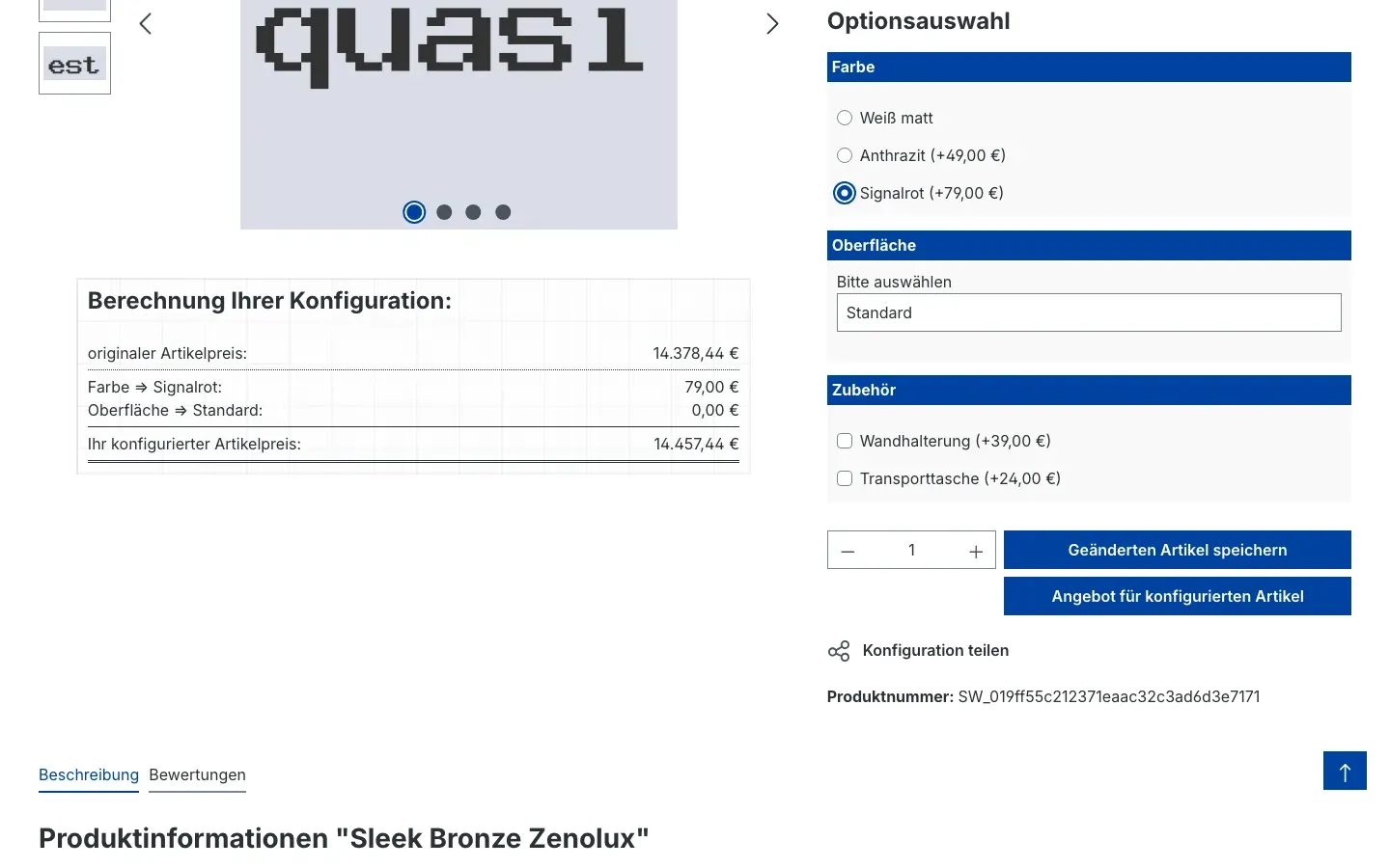 Bearbeiten-Ansicht mit Speichern-Button