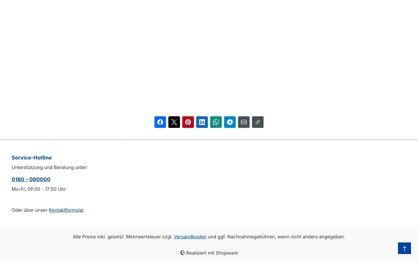Leiste über dem Footer