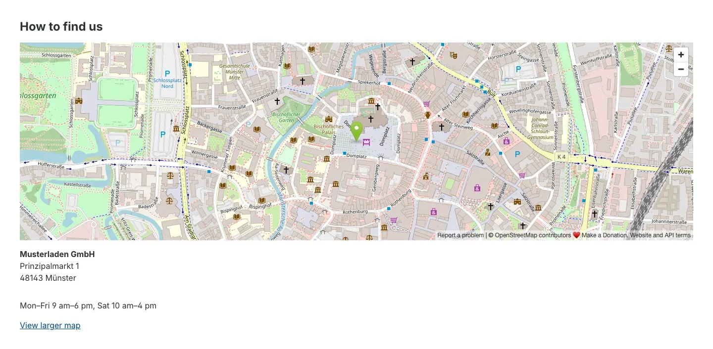 Map after clicking “Load map”