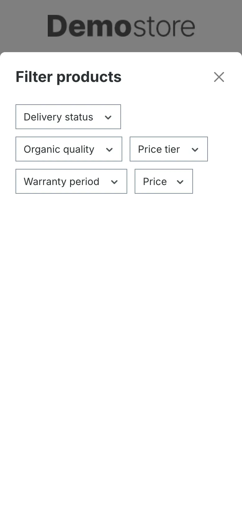 The mobile filter overlay
