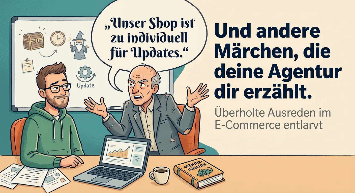 „Unser Shop ist zu individuell für Updates." Und andere Märchen, die deine Agentur dir erzählt.