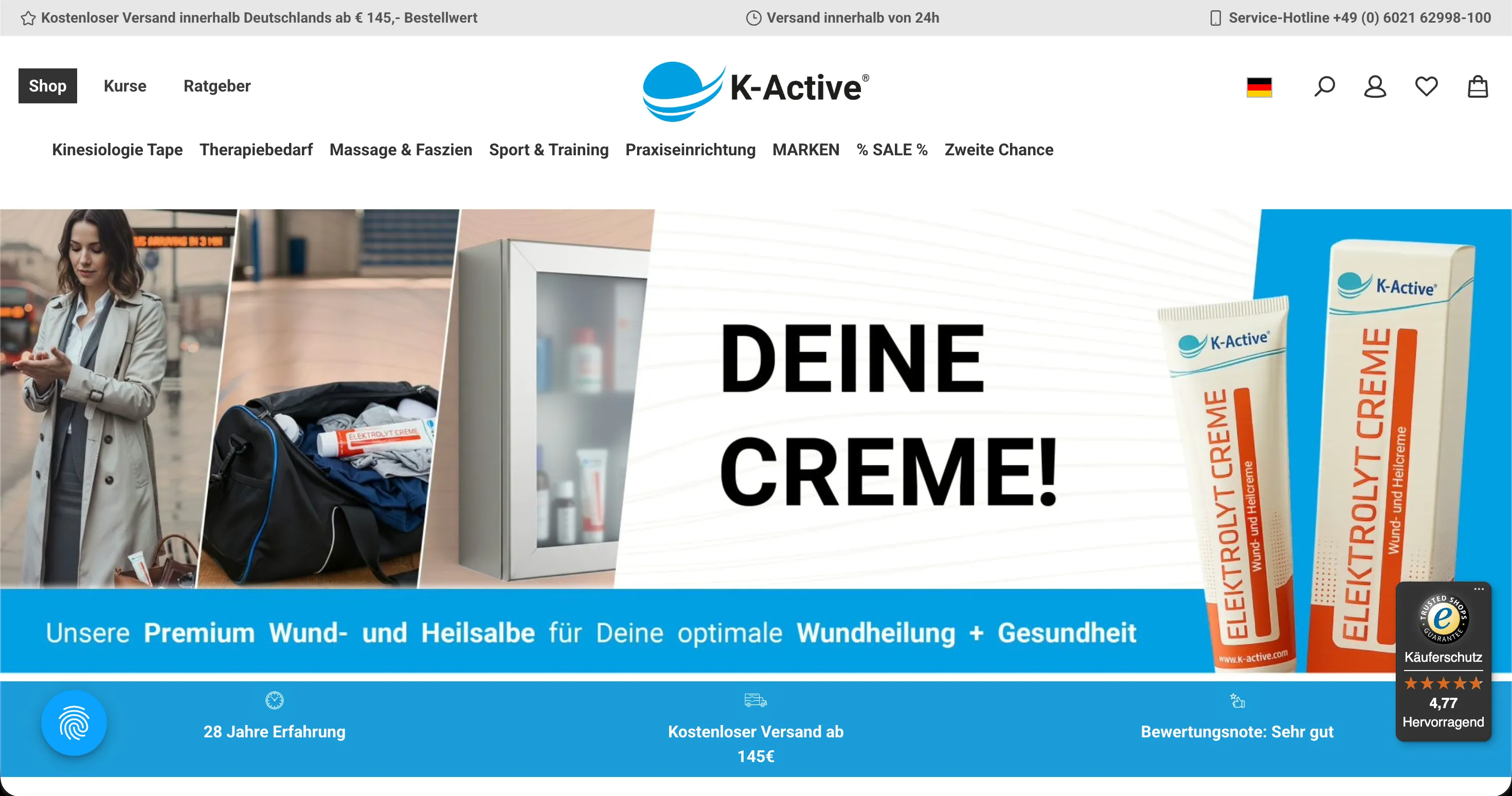 Onlineshop von K-Active