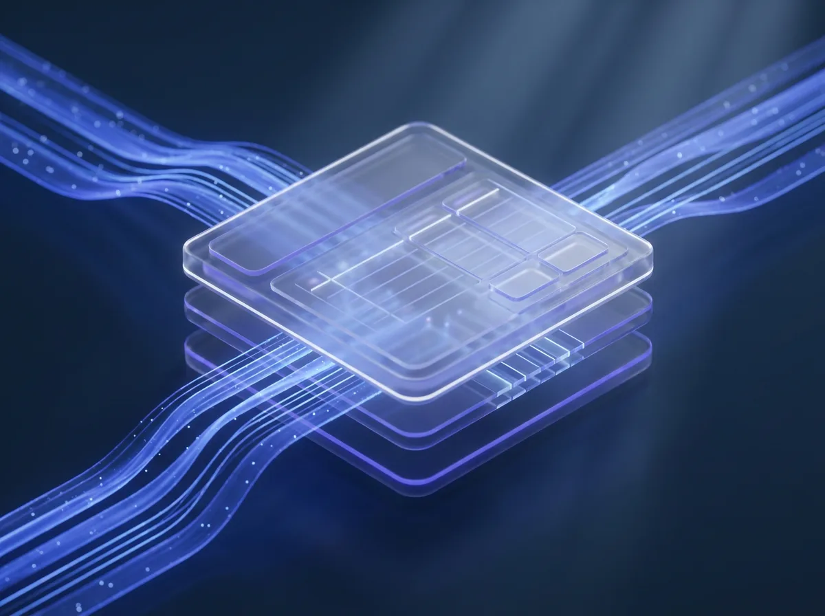 Abstrakte, gebrandete Visualisierung zum Thema „Buchhaltung & DATEV“