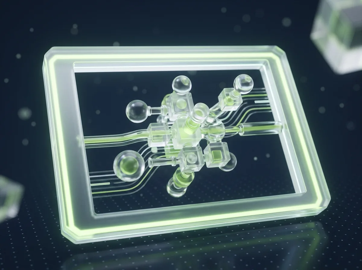 Abstrakte, gebrandete Visualisierung zum Thema „Live-Vorschau (2D/3D)“