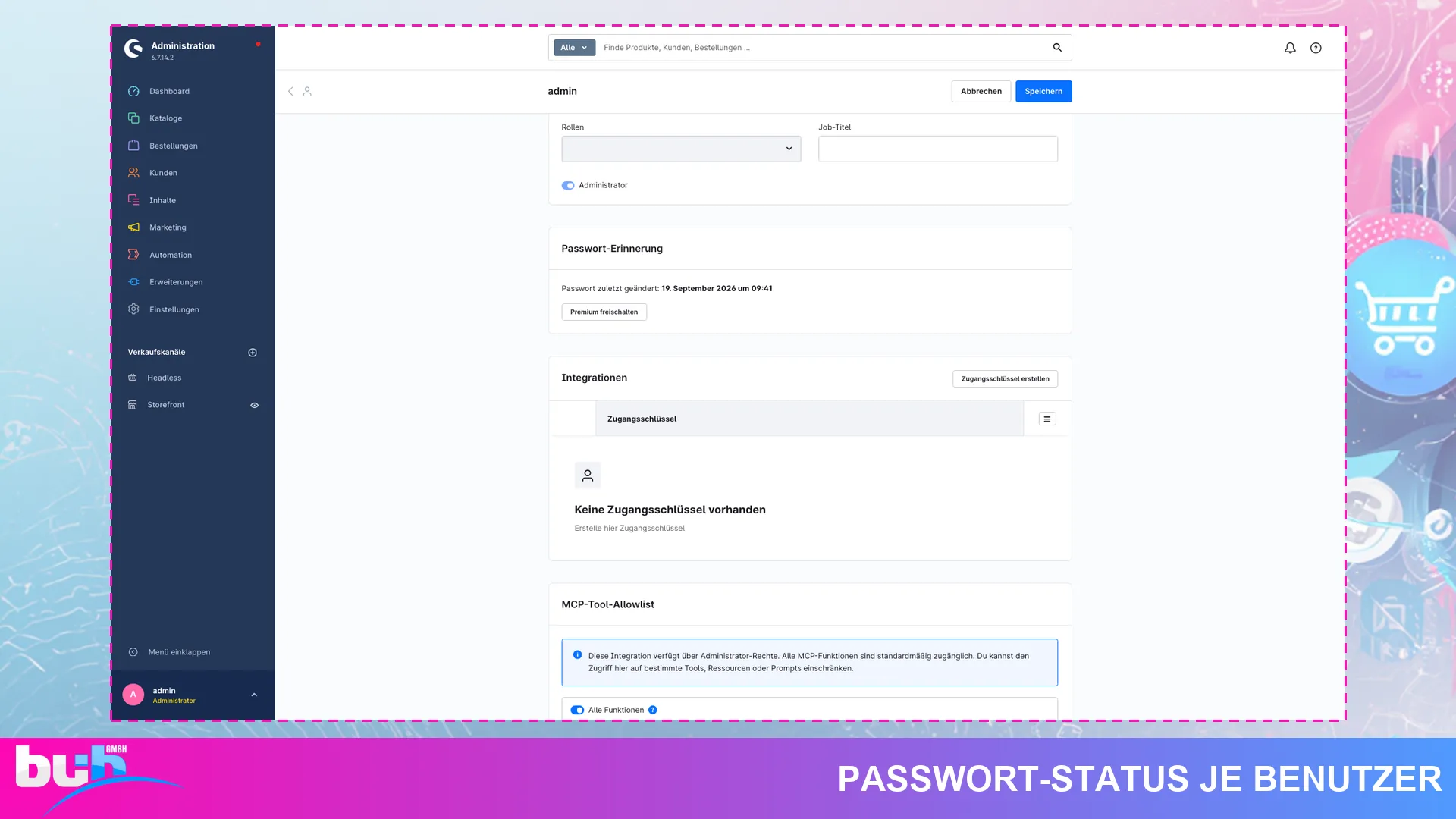 Admin Passwort Erinnerung Backend Sicherheit | Passwörter regelmäßig erneuern. Screenshot 4