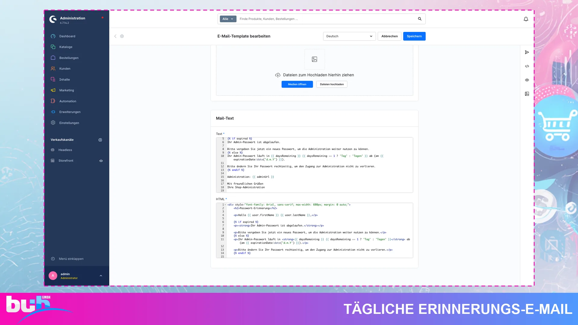 Admin Passwort Erinnerung Backend Sicherheit | Passwörter regelmäßig erneuern. Screenshot 5
