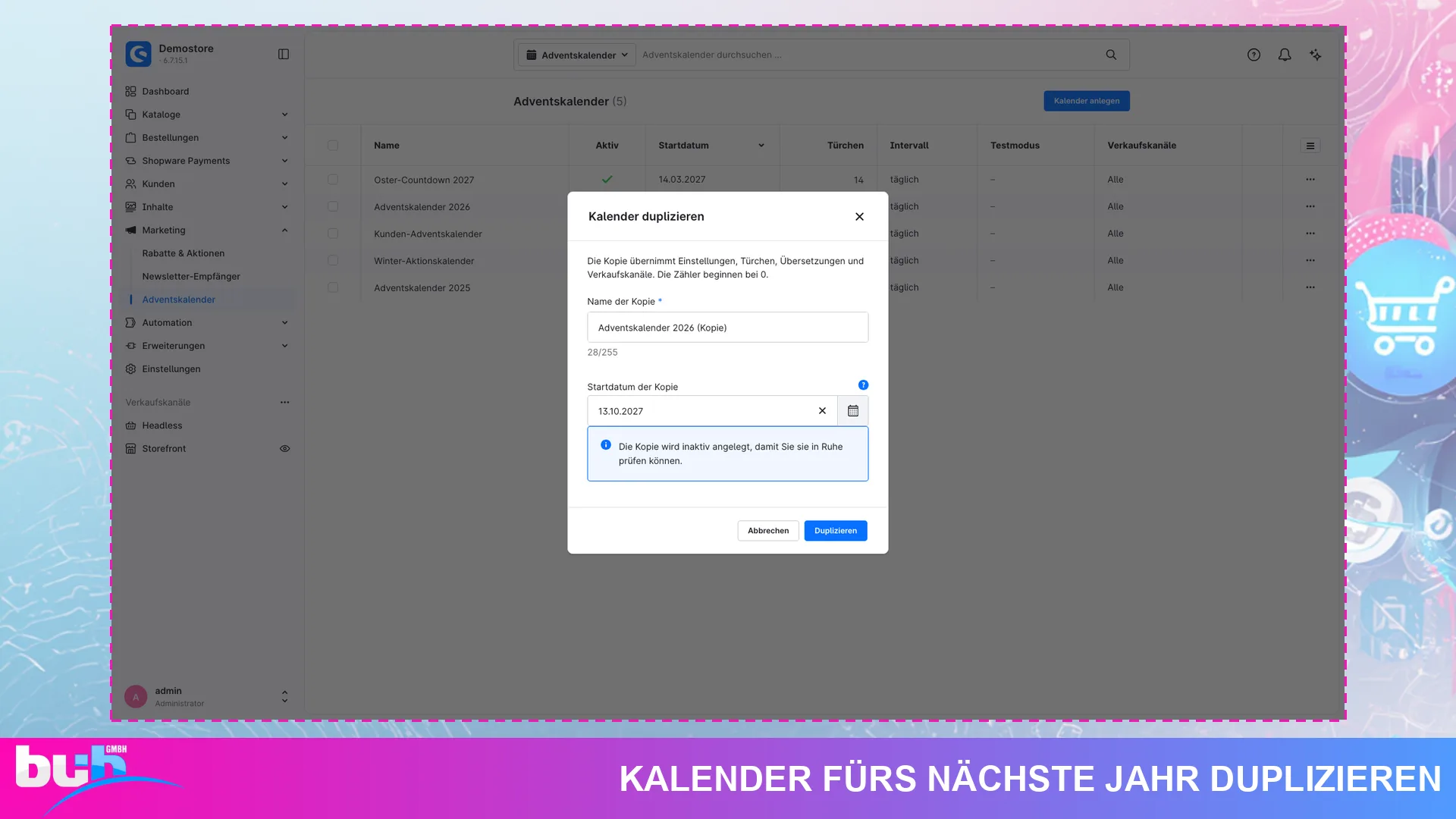 Adventskalender Weihnachtskalender | Kalender mit Gutscheinen ohne Cache leeren. Screenshot 18