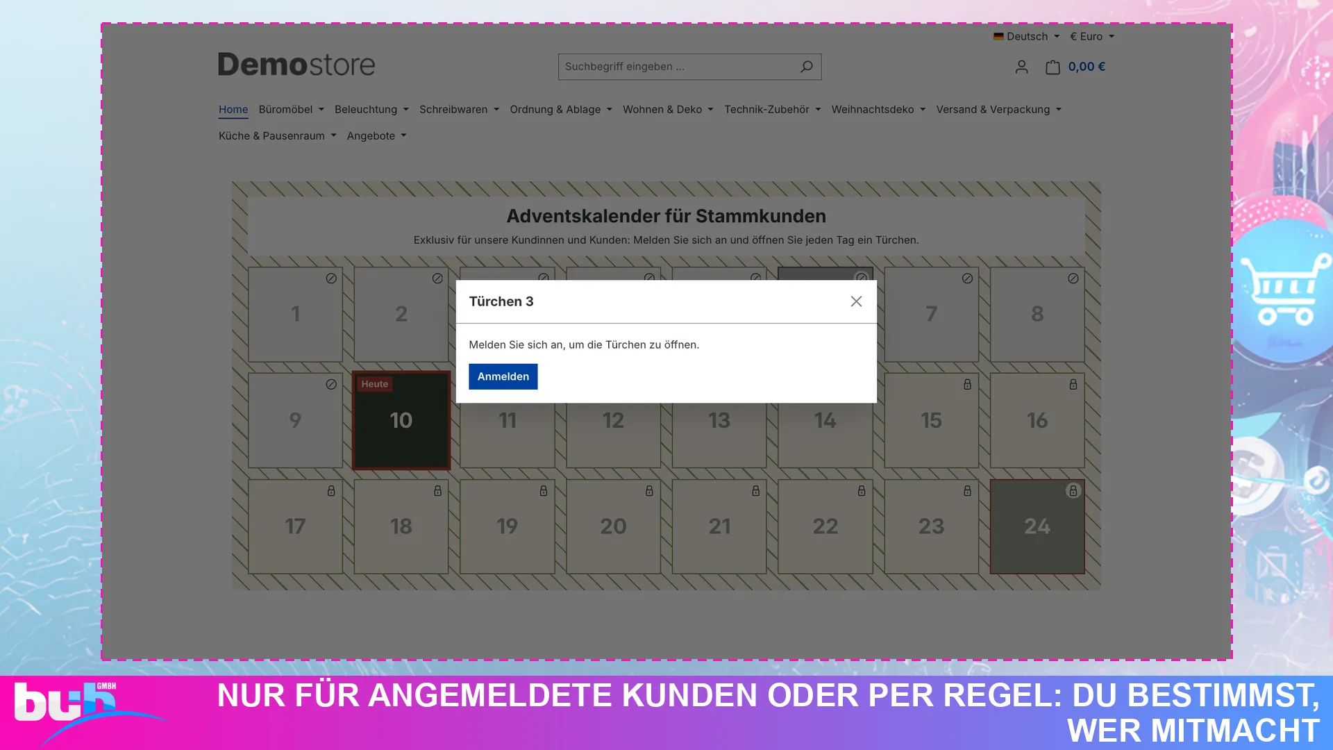 Adventskalender Weihnachtskalender | Kalender mit Gutscheinen ohne Cache leeren. Screenshot 8