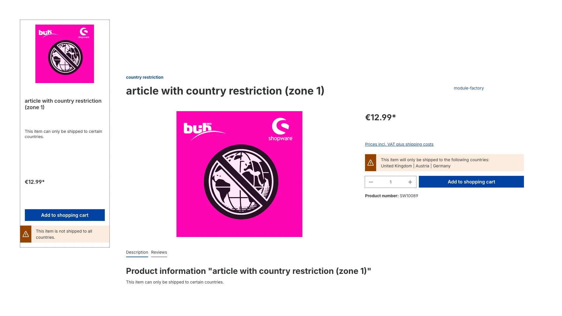 Artikel-Länderbeschränkung – Screenshot 11