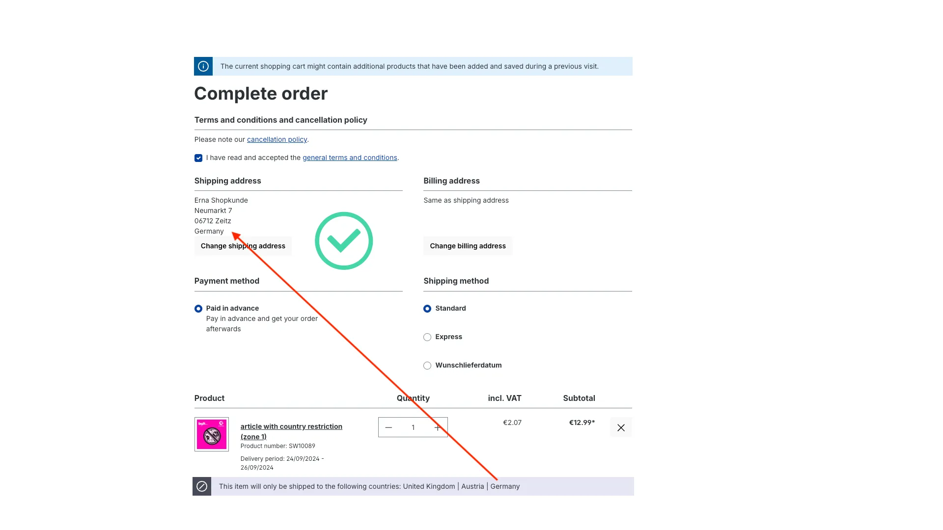 Artikel-Länderbeschränkung – Screenshot 5