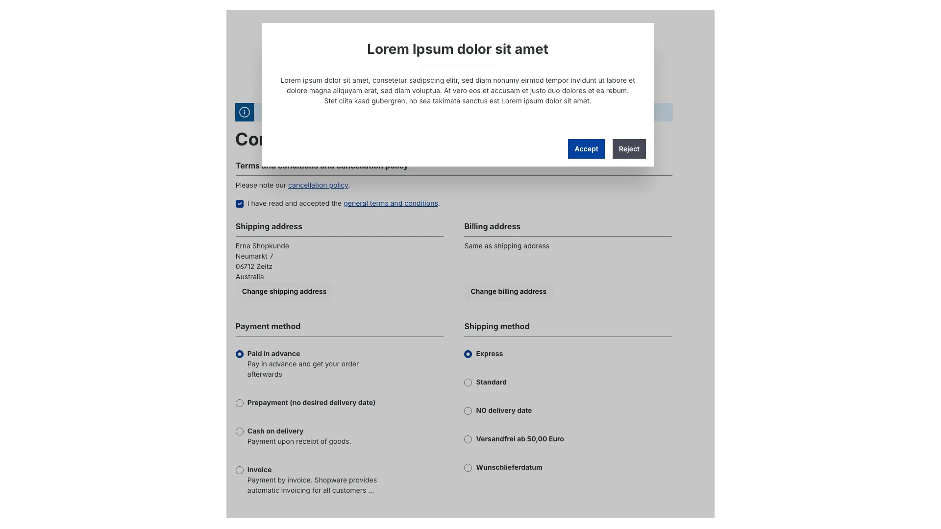 Bestätigungs-Popup – Screenshot 3
