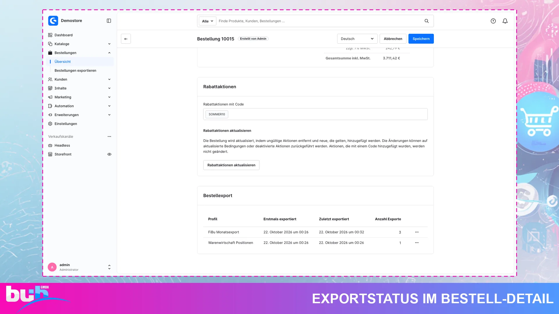 Bestellexport CSV Excel XML JSON Export | Bestellungen automatisch exportieren. Screenshot 15