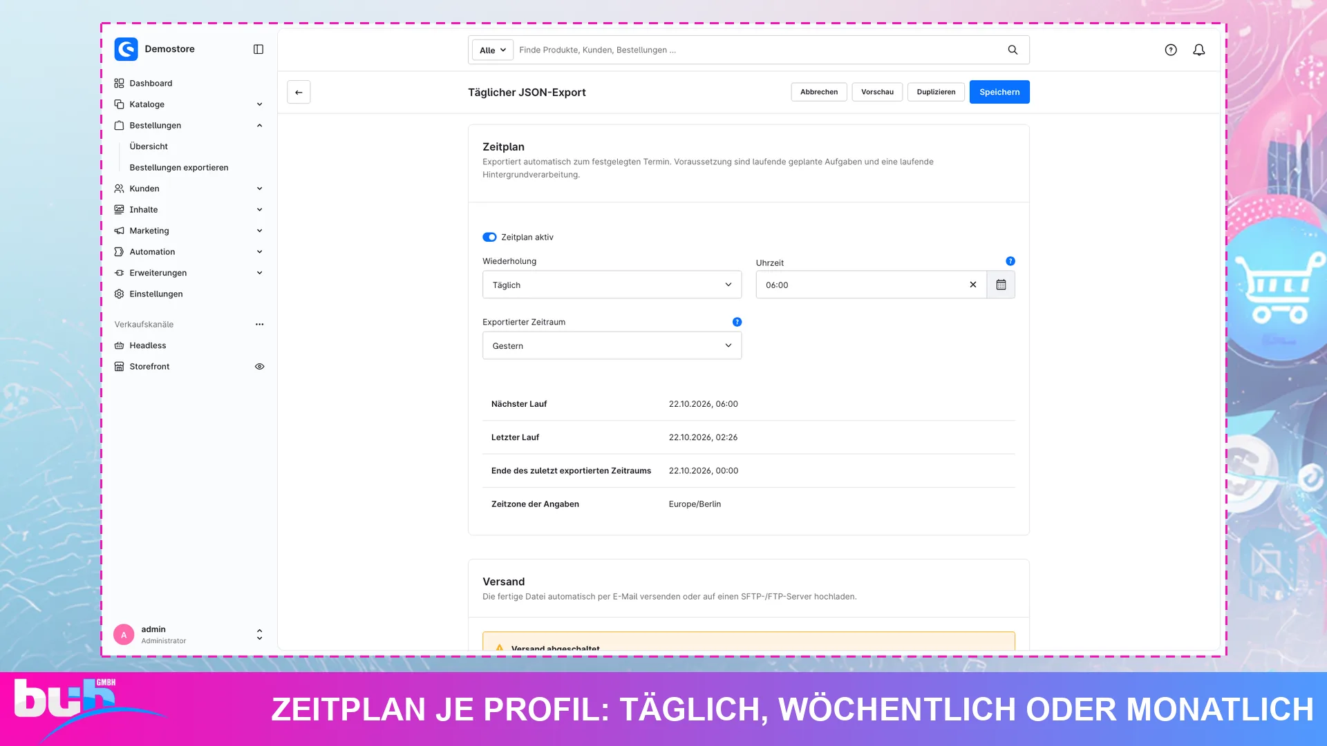 Bestellexport CSV Excel XML JSON Export | Bestellungen automatisch exportieren. Screenshot 8