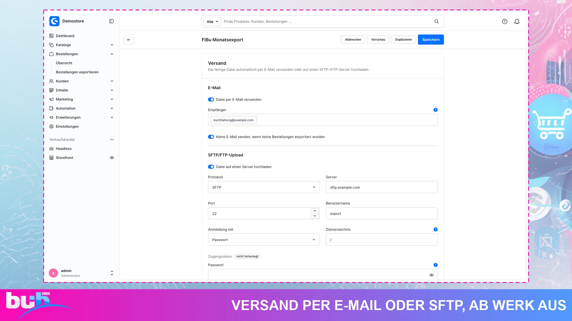 Bestellexport CSV Excel XML JSON Export | Bestellungen automatisch exportieren. Screenshot 9