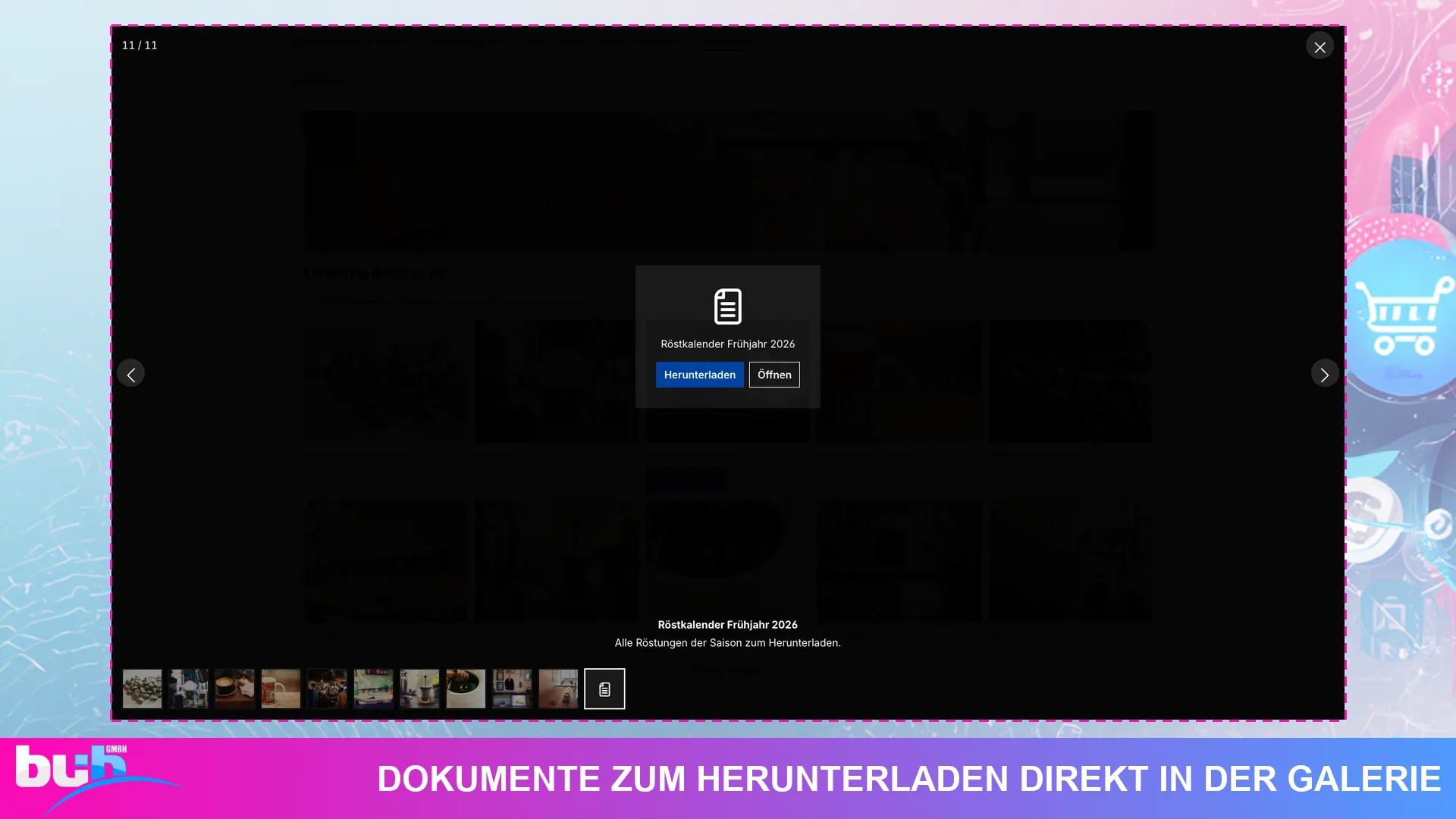 Bildergalerie Lightbox Slider | Galerie für Erlebniswelten und Produktseiten. Screenshot 7