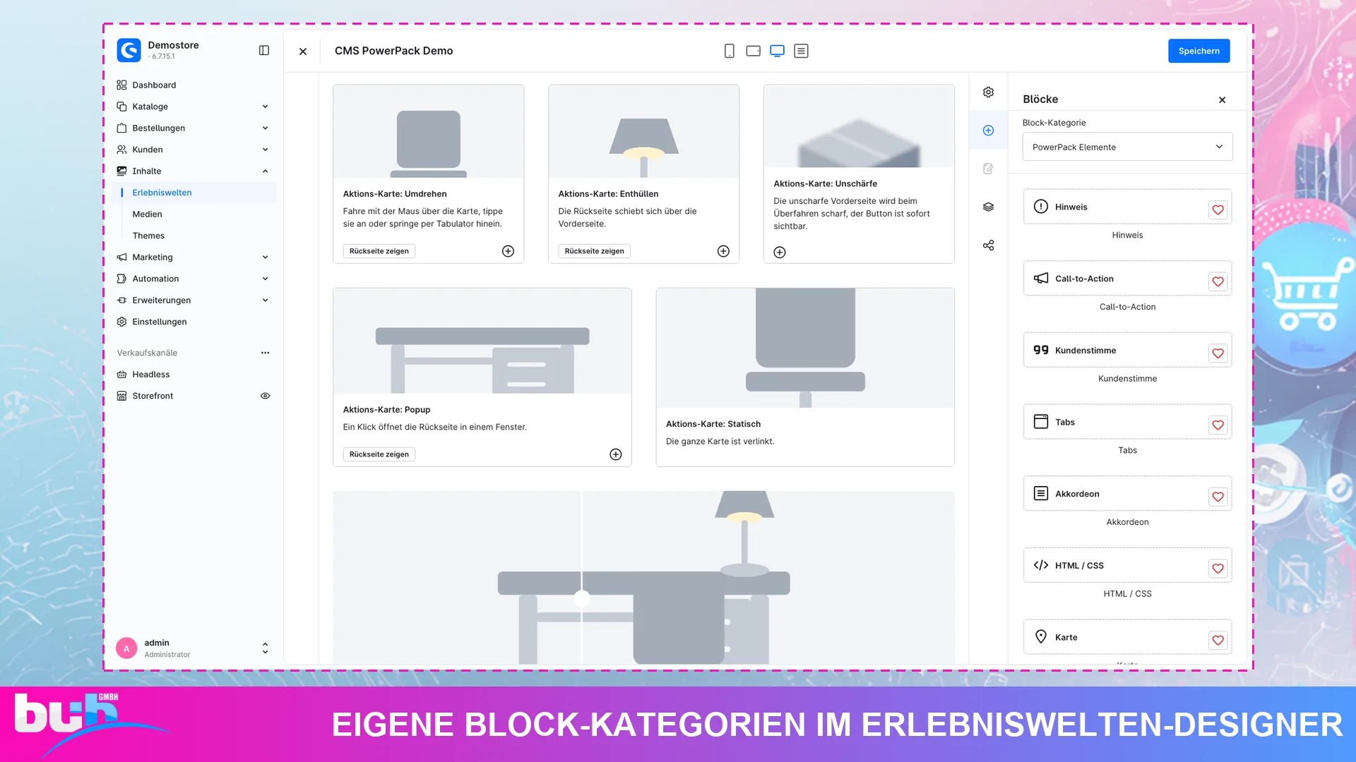 CMS PowerPack Erlebniswelten Elemente Blöcke & Spalten | mit Zeitsteuerung. Screenshot 12