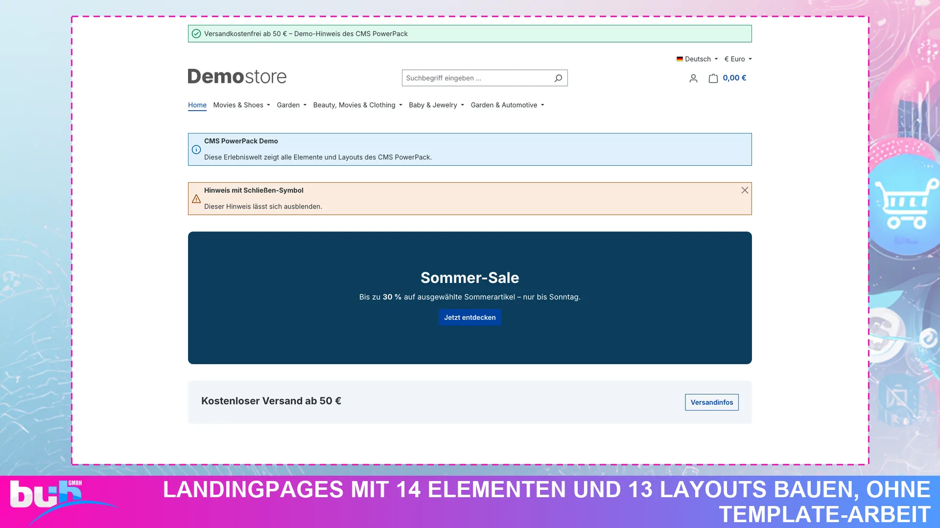CMS PowerPack Erlebniswelten Elemente Blöcke & Spalten | mit Zeitsteuerung. Screenshot 2