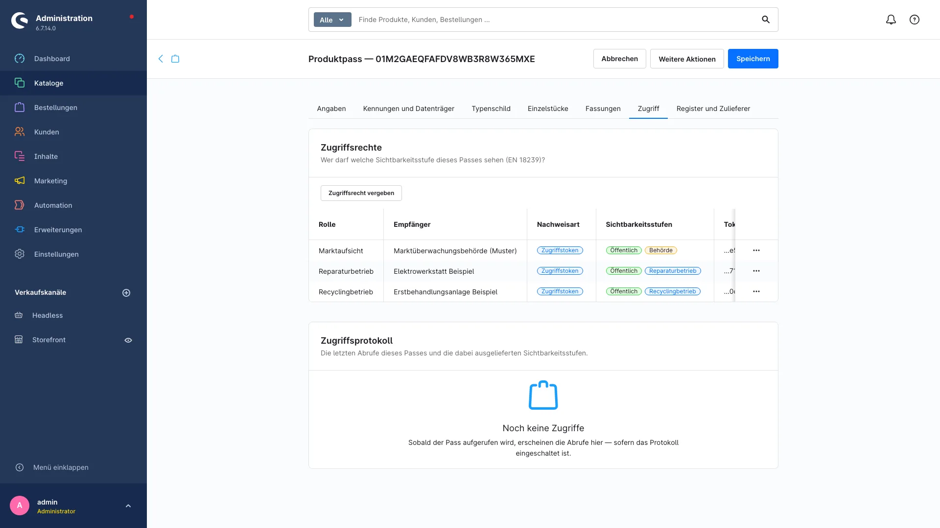 Digitaler Produktpass DPP ESPR | Pflichtangaben vor dem Kauf zeigen. Screenshot 9