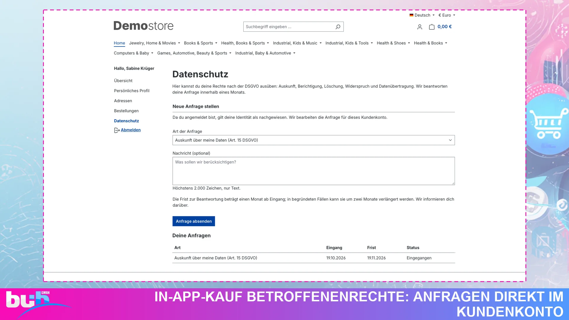 DSGVO Suite Datenschutz Anonymisierung | Kundendaten nach Frist löschen. Screenshot 2