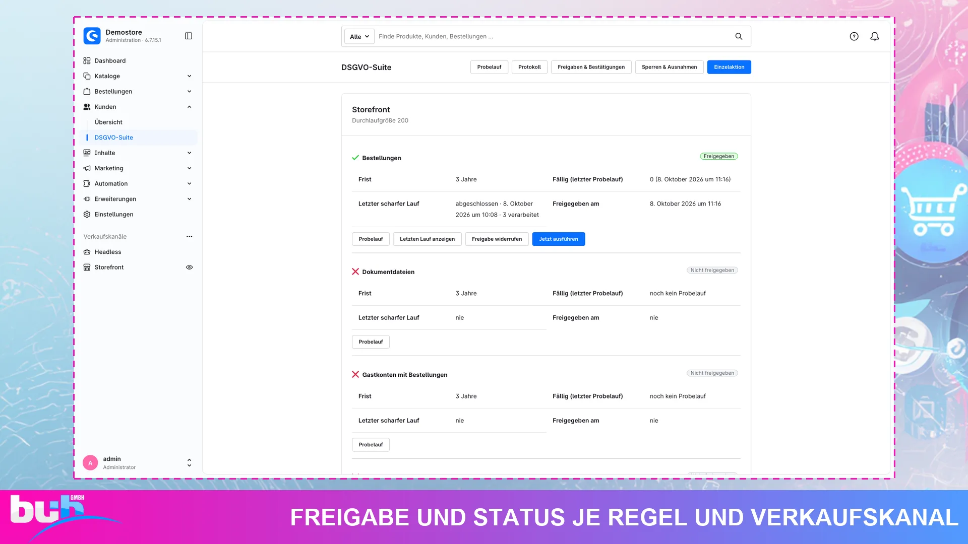 DSGVO Suite Datenschutz Anonymisierung | Kundendaten nach Frist löschen. Screenshot 4