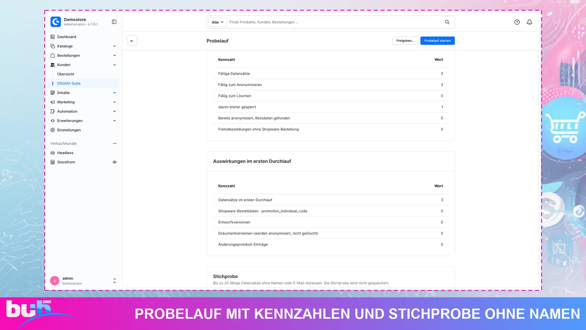 DSGVO Suite Datenschutz Anonymisierung | Kundendaten nach Frist löschen. Screenshot 5